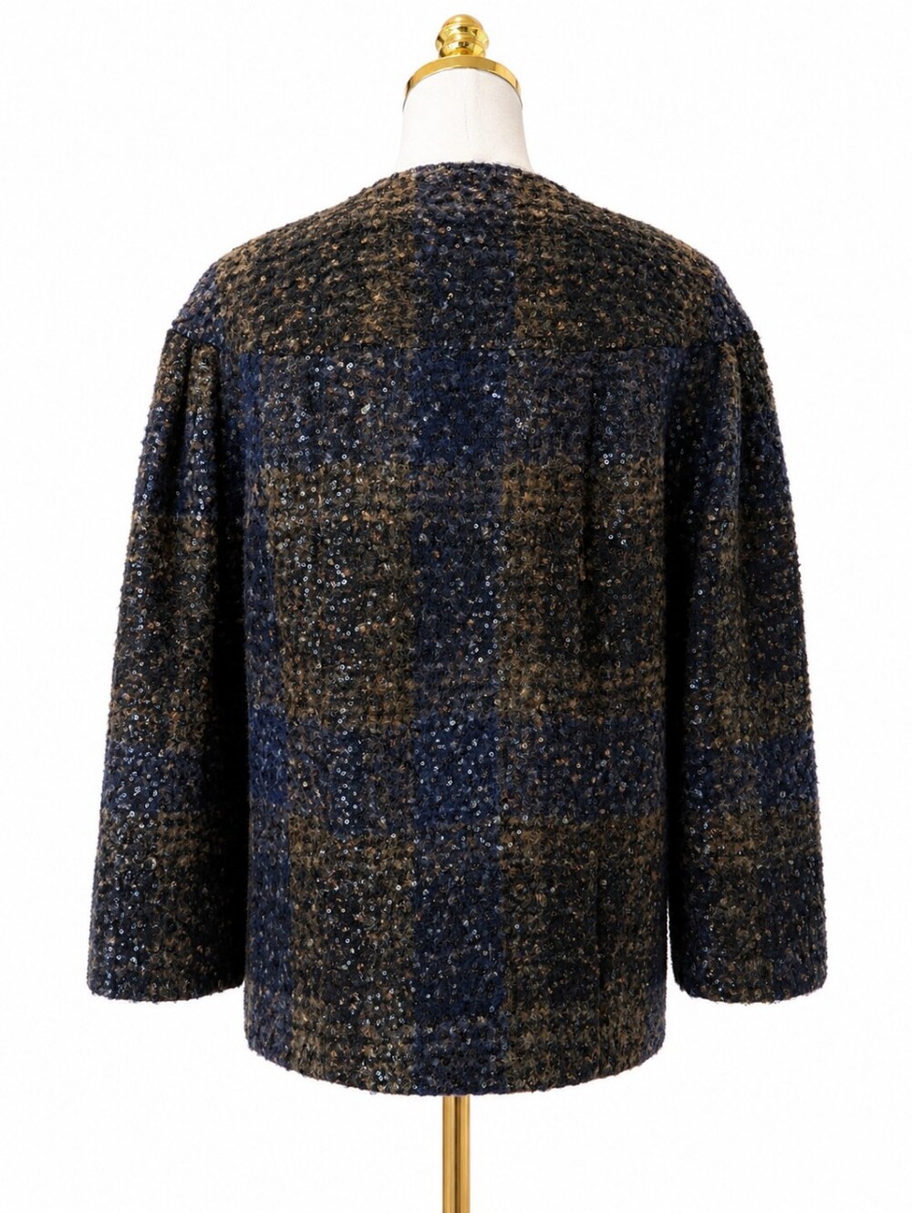 J.Crew Collection Tweed Sequin Short Coat Blazer Size 10 EUC - Picture 3 of 5
